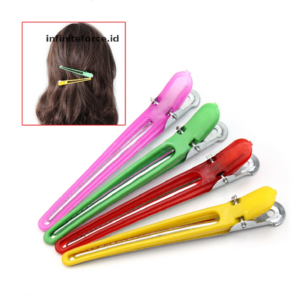 12 Pcs Klip Penjepit Rambut Warna-Warni Untuk Salon