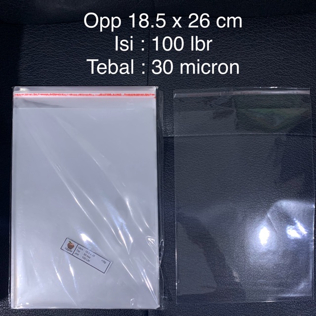 

Plastik opp lem tebal 03 18.5x26 18,5 x 26 seal 100 lembar pcs kaca 30 micron undangan bening murah
