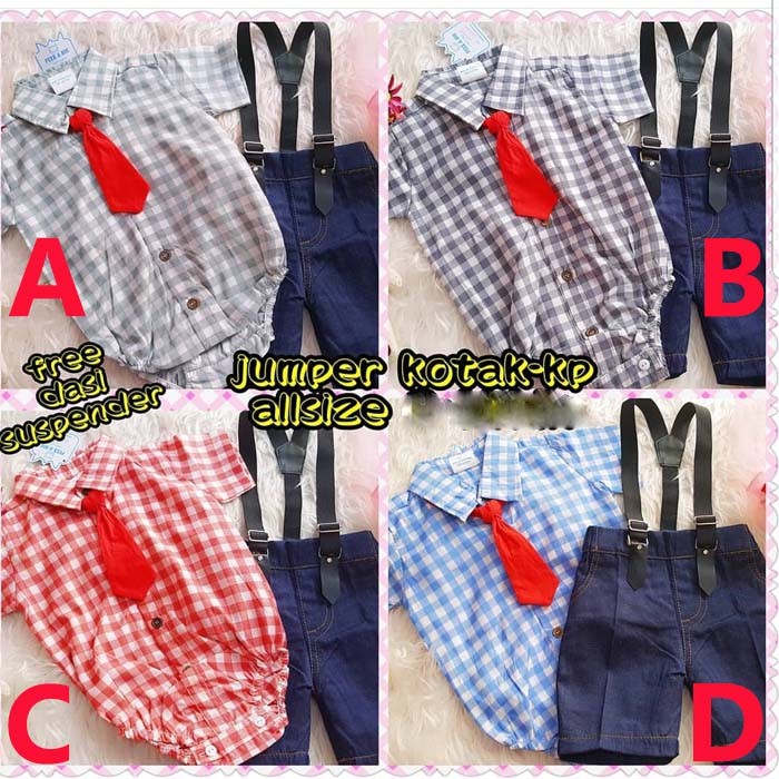  Baju  Bayi  Laki  Laki  Setelan Jumper Kemeja Suspender Bayi  