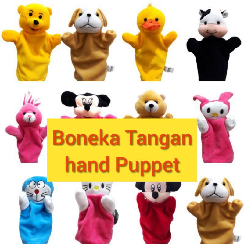 Boneka  Tangan Karakter Binatang/Mainan Edukasi /Bermain Peran SNI