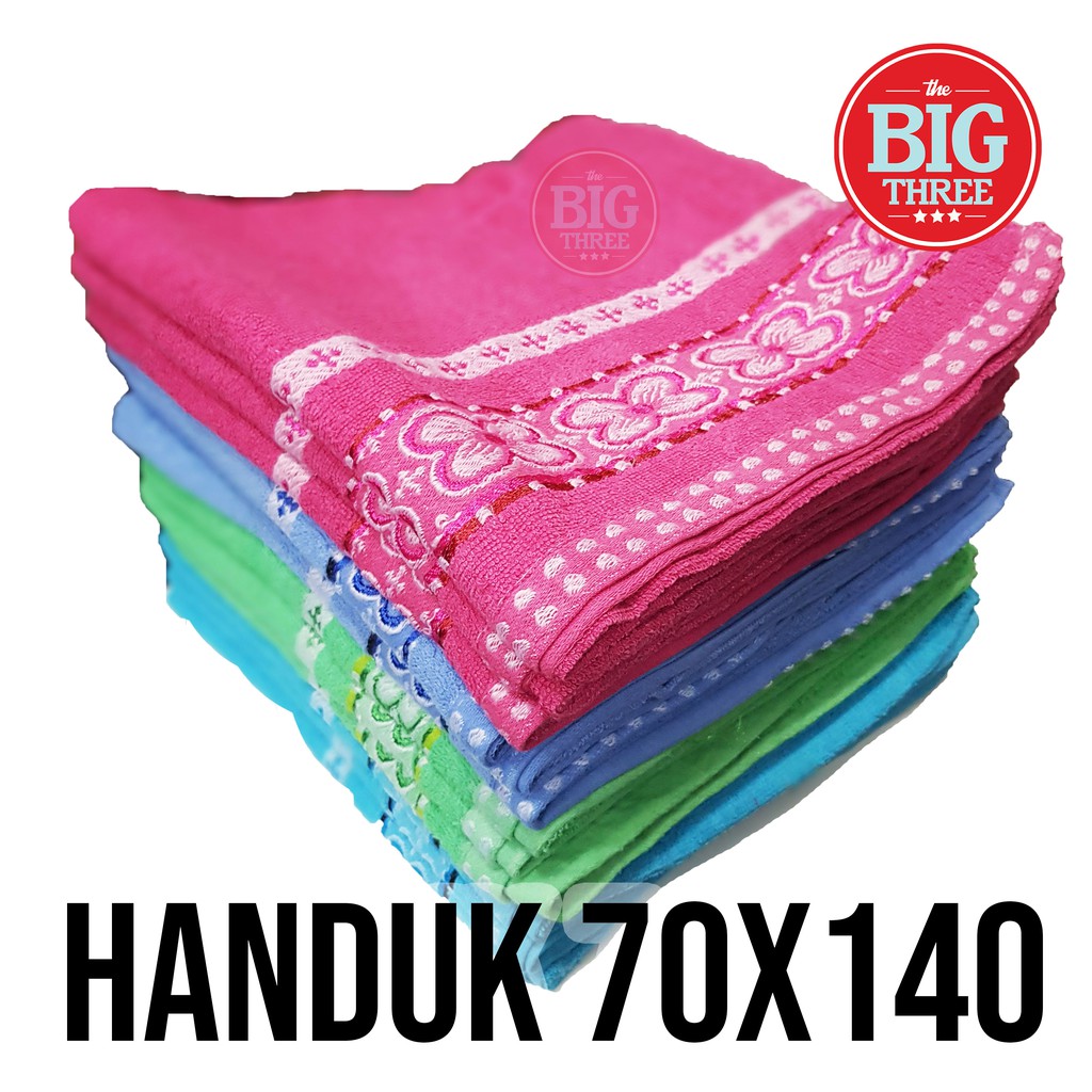 HANDUK COTTON 70X140cm - HALUS LEMBUT katun mandi berkualitas murah