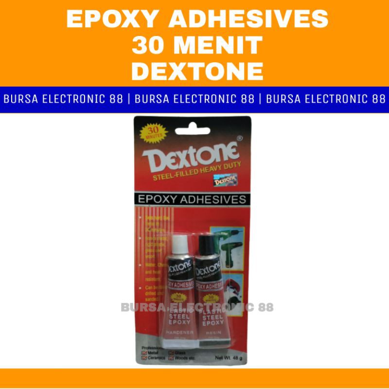 

Lem Epoxy / campur / hitam abu 30 menit Dextone 48gr