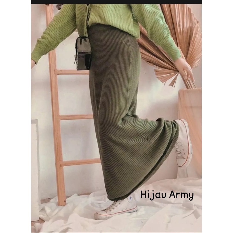 CoD - Rok Span Rajut Premium -Terlaris - Rok Panjang Wanita Terbaru - Rajut Long Skirt - Rok Panjang-5