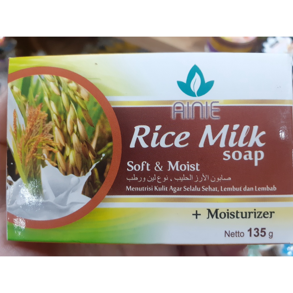 SABUN SUSU BERAS/ RICE MILK SOAP WITH MOISTURIZER AINIE 135GR