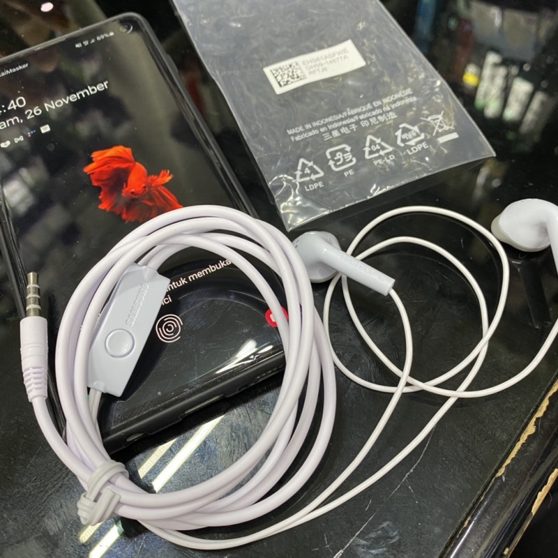 PROMO HANDSFREE SAMSUNG J1 ACE VIETNAM C550 EARPHONE ORIGINAL KABEL TEBAL SUARA BAGUS