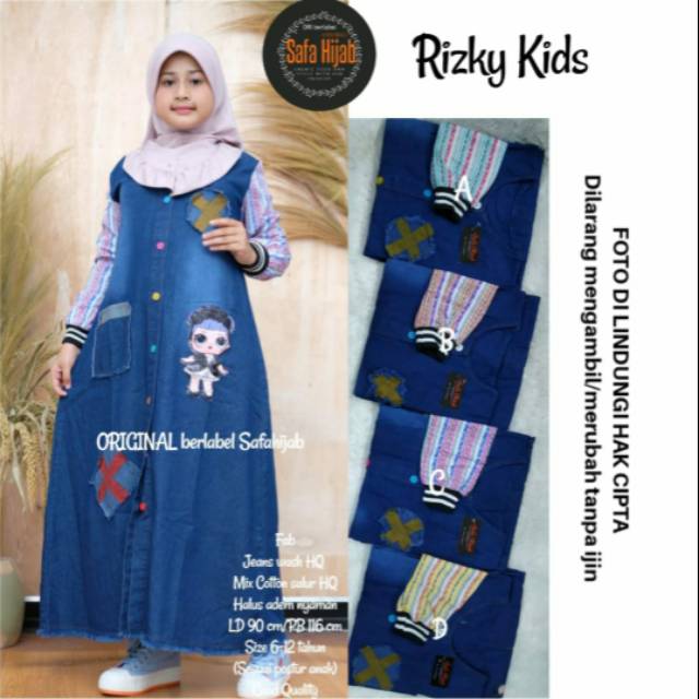 rizky kids // dress anak perempuan gamis