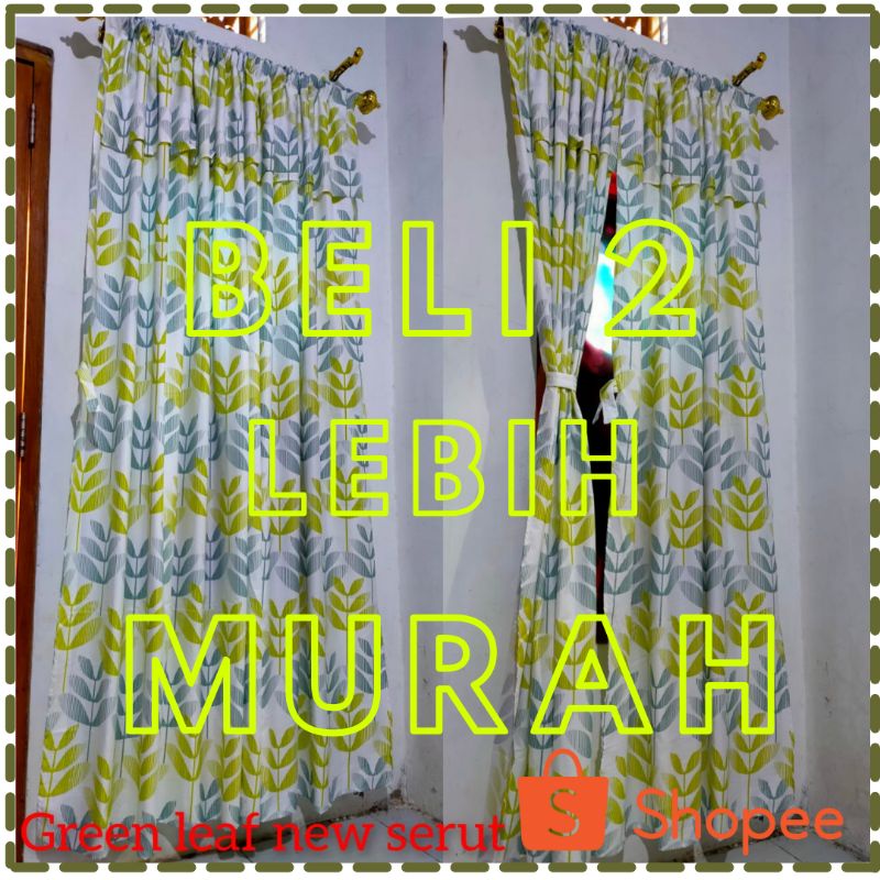 Gorden Jendela Kamar Tidur Bahan Katun Tebal dan Halus Ukuran 100x200 cm
