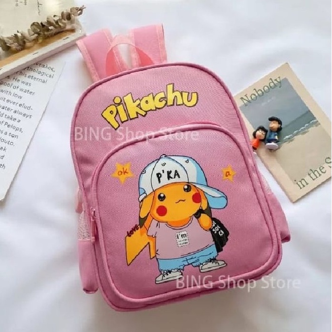 BDKR_TAS - TAS RANSEL ANAK SEKOLAH KARAKTER MOTIF KARTUN POKEMON / PIKACHU LUCU ORTOPAEDI RANSEL ANAK SEKOLAH BAGUS TAS GENDONG ANAK UNTUK TK , SD BACKPACK MULTIFUNGSI BISA BAYAR DITEMPAT