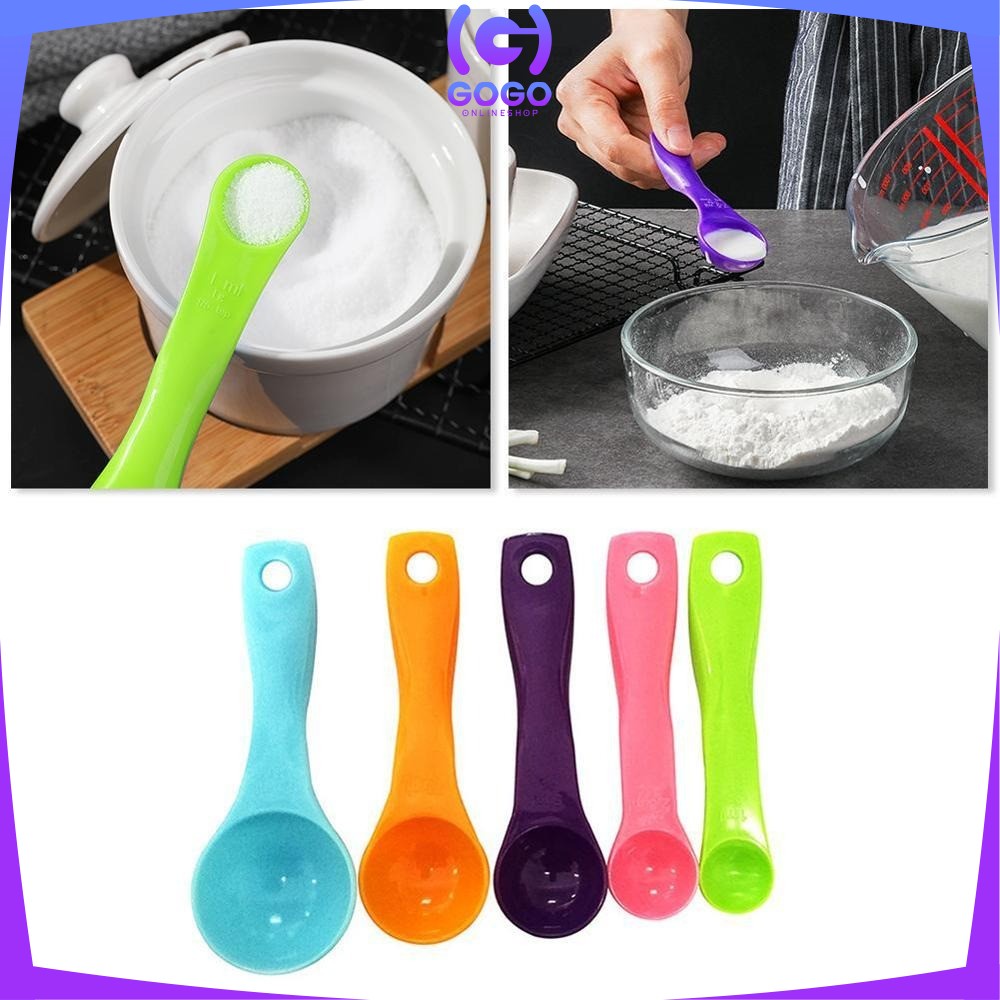 GOGO-C142 Sendok Takar Set 5IN1 Measuring Spoon Sendok Ukur Bumbu Dapur Sendok Takaran MPASI Bayi