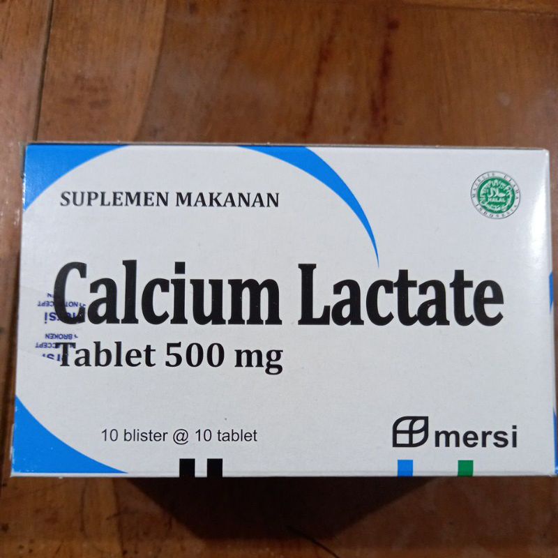 CALSIUM LACTATE 500 MG BOX ISI 100 TABLET