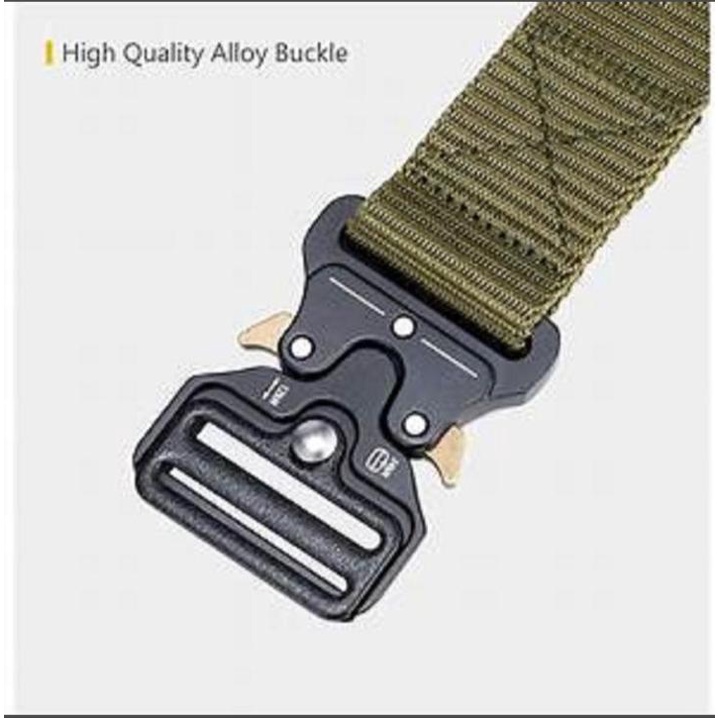 Miluota Tali Ikat Pinggang Canvas Military Tactical 125cm Fast Unlocking Buckle Cepat Praktis Nyaman Kanvas Belt Men Fashion Accessories Gesper Sabuk Celana Ban Pinggang Outdoor Activities Army Pelengkap Busana Rapi s8205