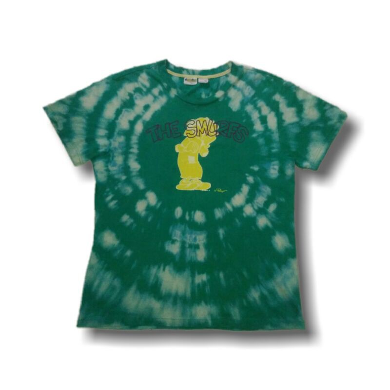 Kaos second brand the smurfs tie dye