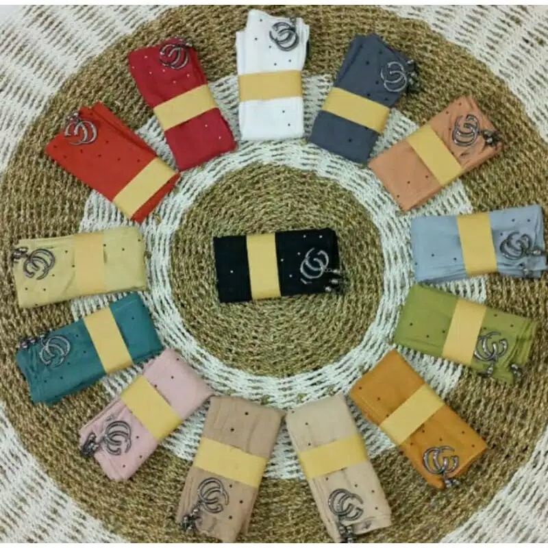 hijab segiempat gesper cc voal premium / hijab gesper cc / hijab voal premium