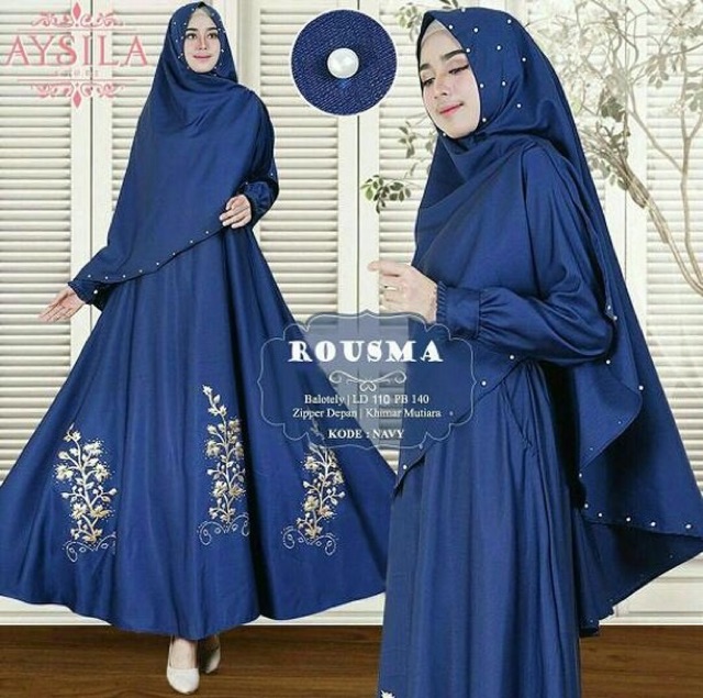 7 warna IS HIJAB SYARI Rousma / Set hijab syari wanita murah