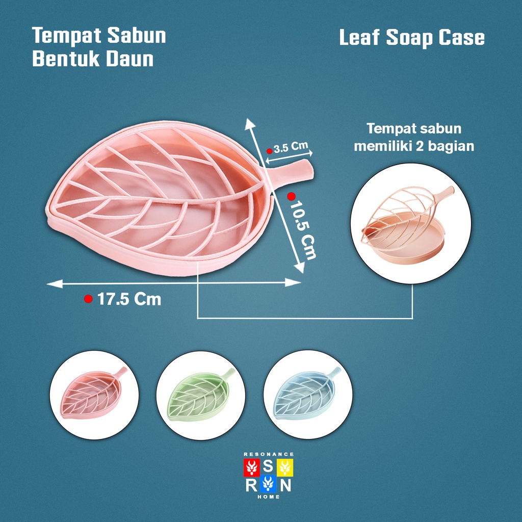 Tempat Sabun Batang Dekorasi Kamar mandi Model Daun Resonance Home