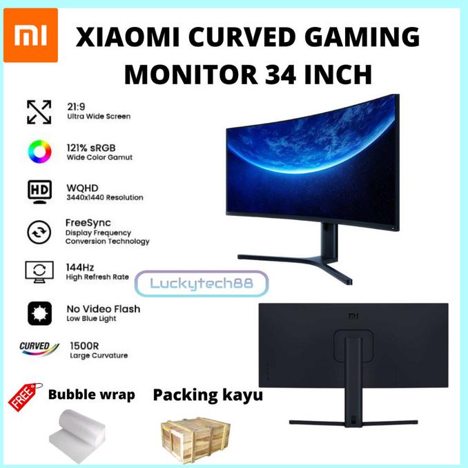 Curved Gaming Monitor 34 Inch|Monitor Gaming 1440P 144Hz Freesync Kolnivvaid