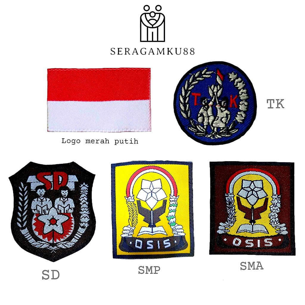 Jual Badge Logo Bet Saku Seragam Sekolah Tk Sd Smp Sma Sltp Slta Logo