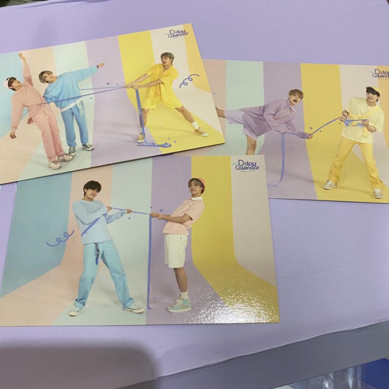 BTS Photocard Postcard Official Festa D day Calendar Sharing D-10 Unit RM JIN V JK JIMIN SUGA J HOPE