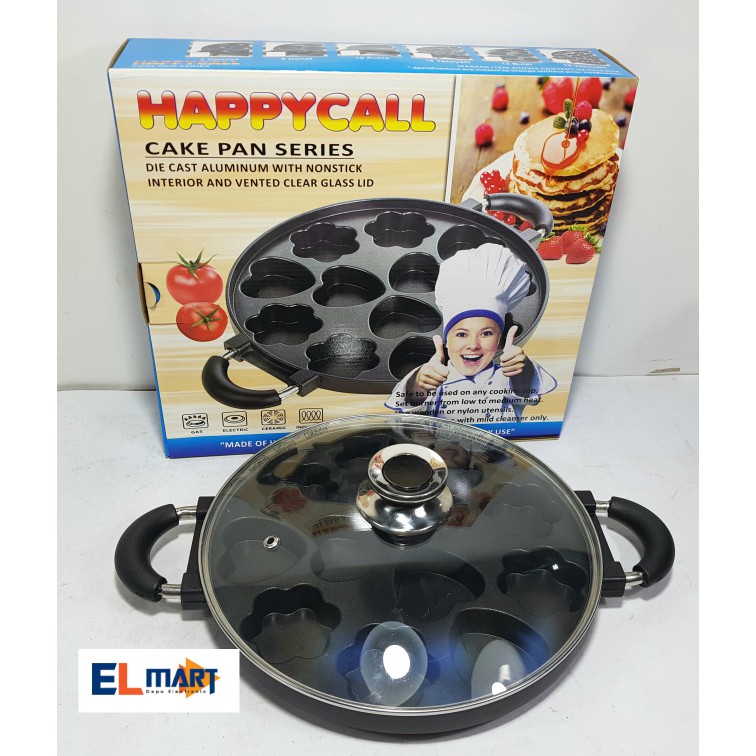 Happy call cetakan kue cubit 12 variasi/wajan loyang apem snackmaker