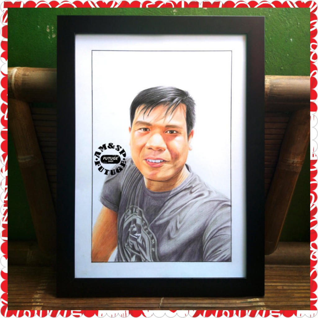 

Lukis/Sketsa 1 Wajah Realist Berwarna A3