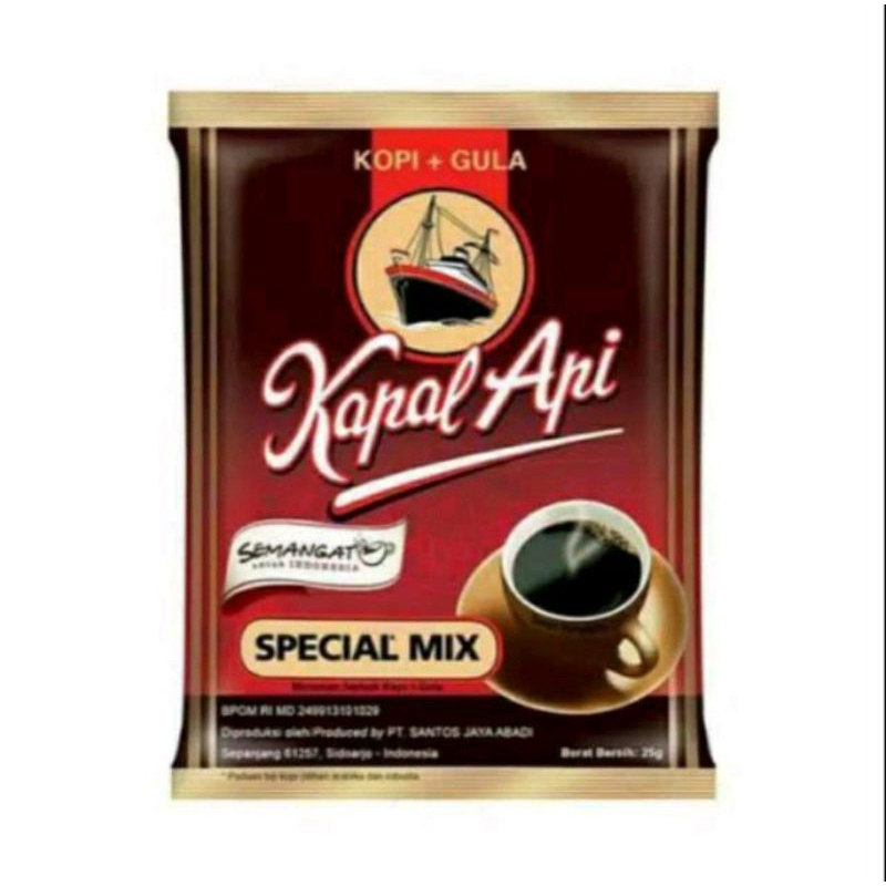 

kopi kapal api sepesial mix plus gula 1 sachet