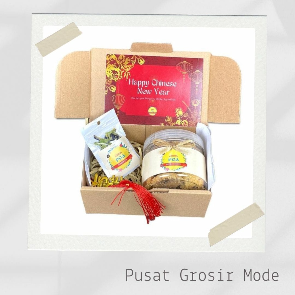 Hampers Imlek Hadiah Tahun Baru Chinese New Year Gift Box Bingkisan Hadiah Ulang Tahun Wedding Ultah Hadiah Pacar Keluarga PGM ST18