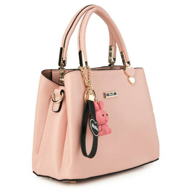 En Ji by Palomino Nilani Salem Pink Hand Bag ENJI Tas 