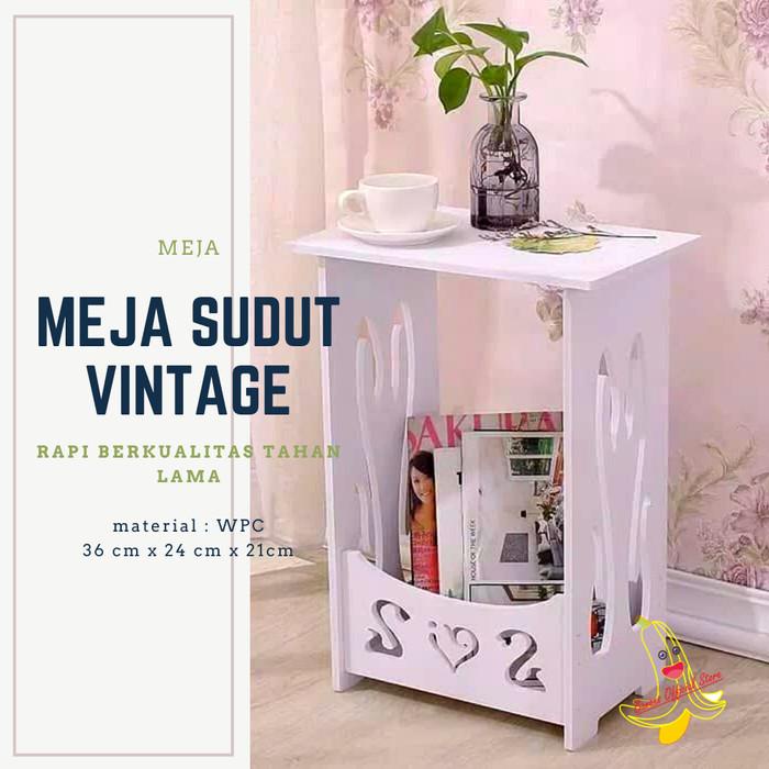 Meja Tamu Meja Sudut Minimalis Portable Kayu Kamar Ruang Tamu - A625
