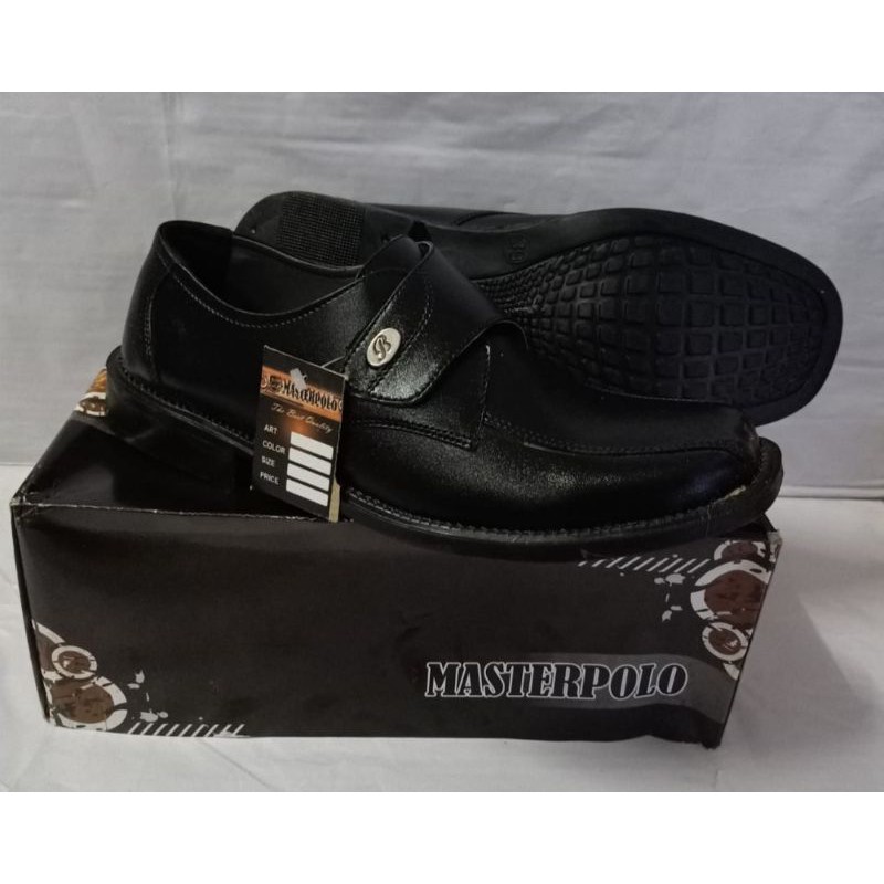 Sepatu pantofel Pria pantofel hitam semi kulit