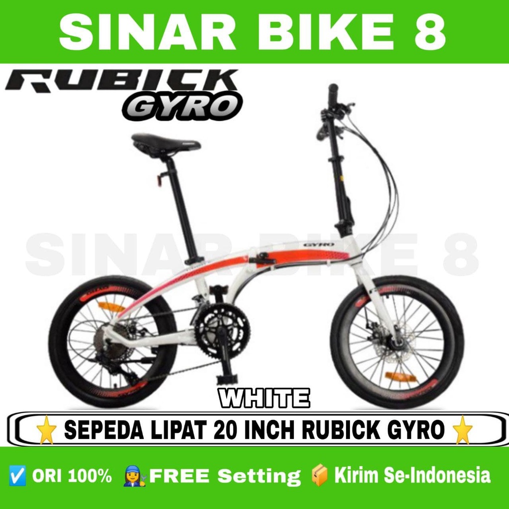 Sepeda Lipat RUBICK GYRO 20 Inch Alloy 18 Speed Rem Cakram