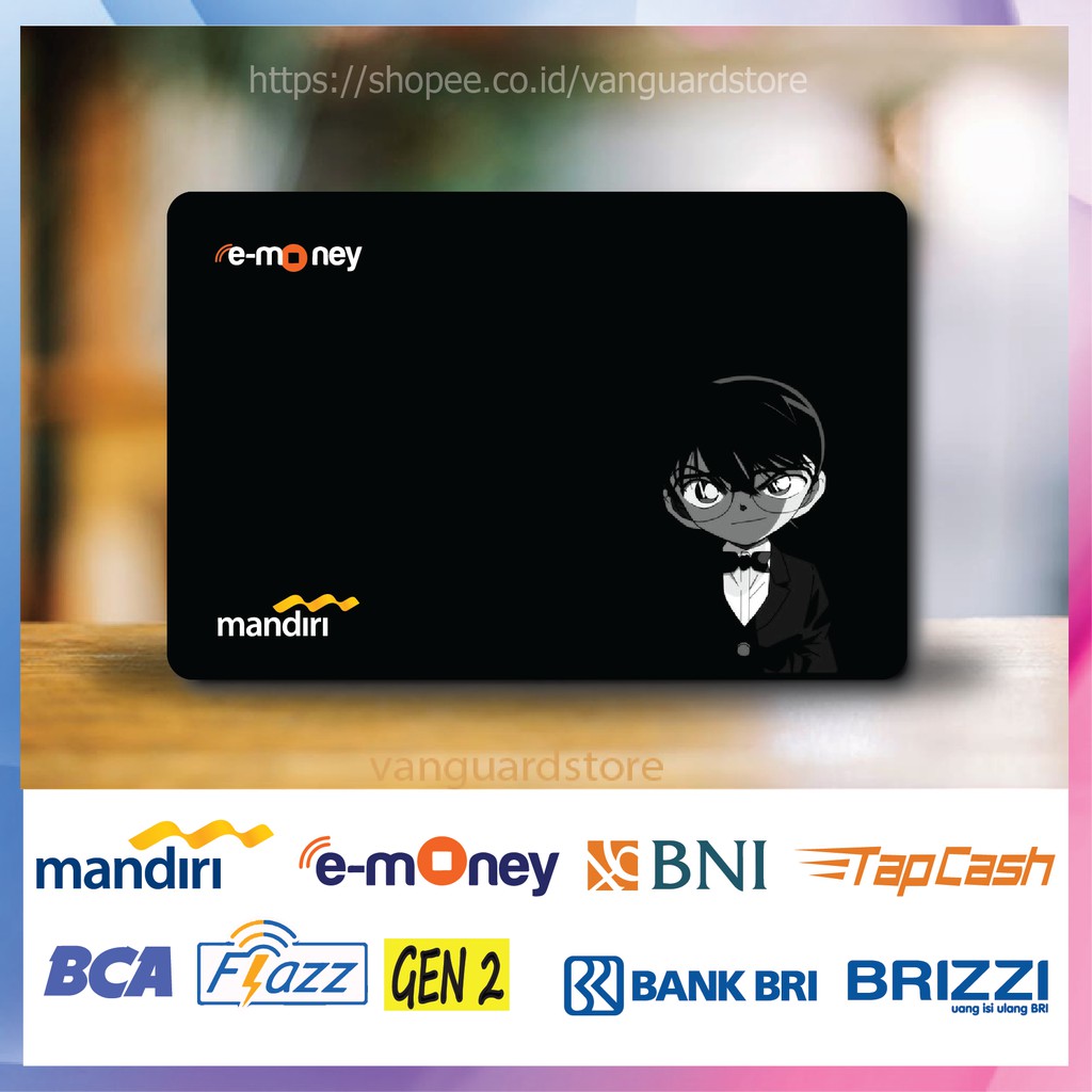 KARTU E MONEY E TOLL DETECTIVE CONAN GAME 9 EMONEY MANDIRI FLAZZ BCA BNI TAPCASH BRIZZI BRI