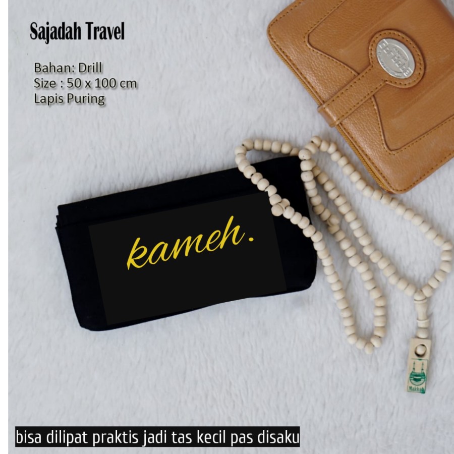 Sajadah Traveling Saku KAMEH/Pouch Praktis/Harga Grosir/Best Seller/Bisa Bayar Di Tempat