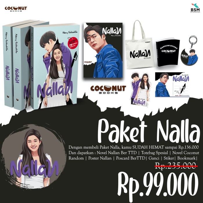 

FLASH SALE!!! NOVEL NALLAN ( PAKET NALLA )+ BONUS - ADANY SHALSABILLA TERMURAH