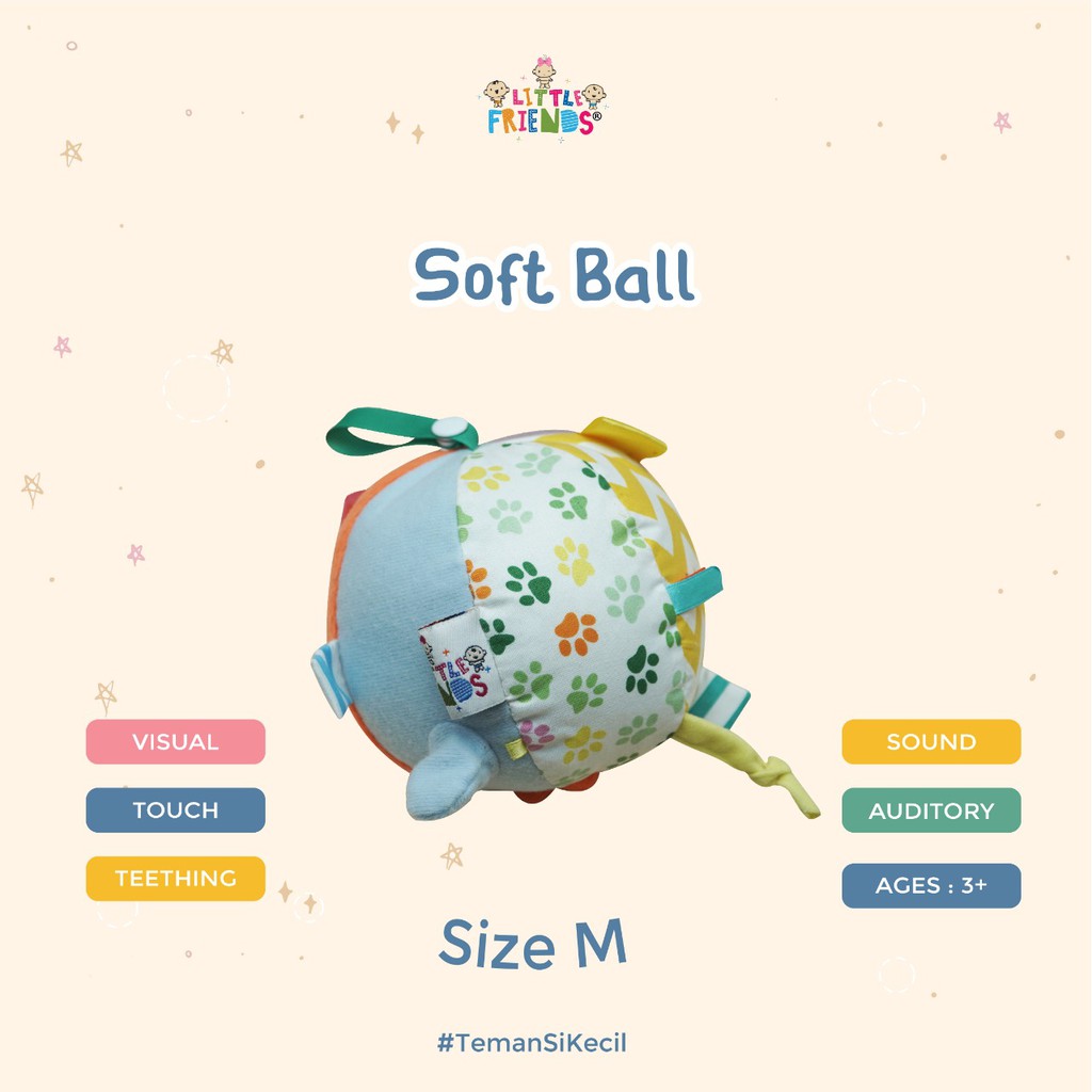 ♥BabyYank♥ LITTLE FRIENDS MAINAN SOFT BALL - MAINAN BONEKA BOLA ANAK BAYI LFS3010 LFS3020