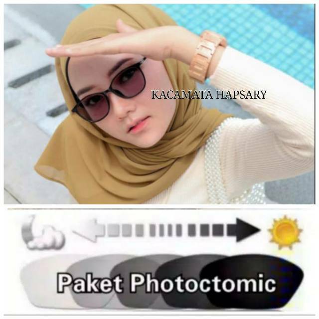 FRAME KACAMATA WANITA CAT EYE | PAKET LENSA PHOTOCROMIC | KACAMATA MINUS | KACA MATA ANTI RADIASI