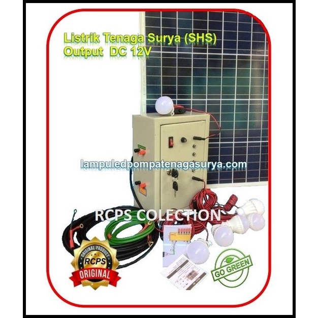 Paket Lampu Tenaga Surya Solar Cell 50Wp 6 Lampu
