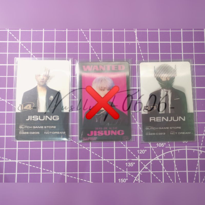 [BACA DESK] NCT JISUNG RENJUN Glitch Scratch Lenticular Official PC Photocard