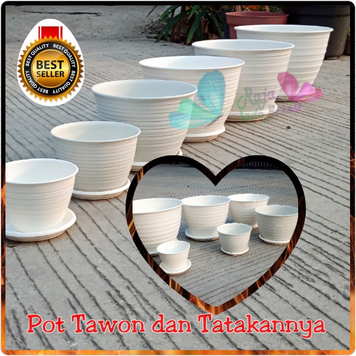 Gbl25 / Eco25 / Alas Mawar 25 Tatakan Pot Tawon Putih Alas Pot Tawon 30 25 27 Cm Pot Gentong Pirus