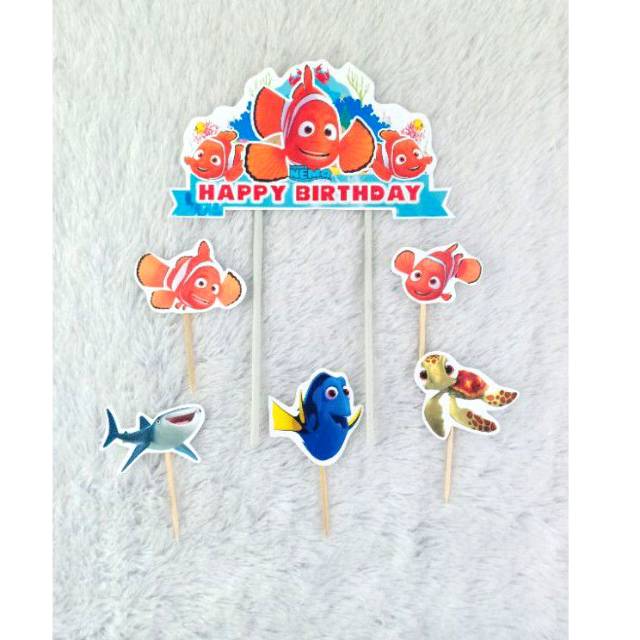 Topper cake / seri topper banner / hiasan kue NEMO