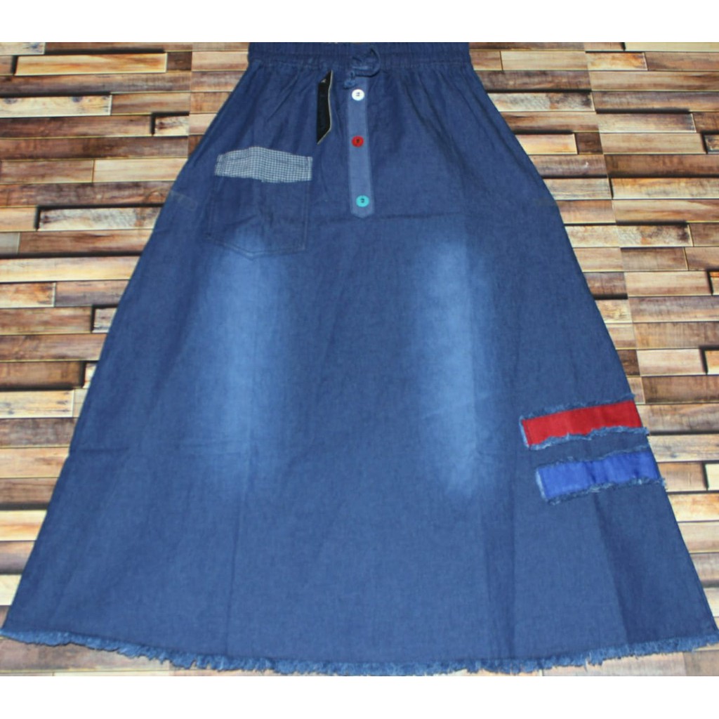 Rok Anak Perempuan Bahan Soft Jeans, Ukuran M L XL dan Anak Tanggung (Usia 6-13 tahun)