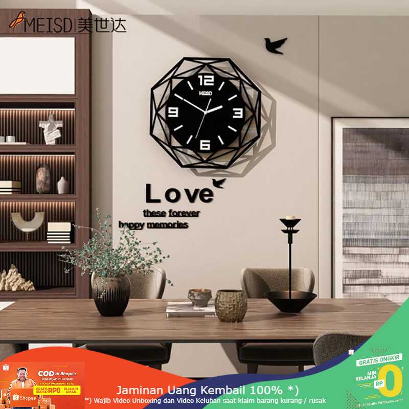 (BISA COD) RVOSTR VOSARREA Jam Dinding Bulat Quartz Creative Design Modern 30CM - E1599