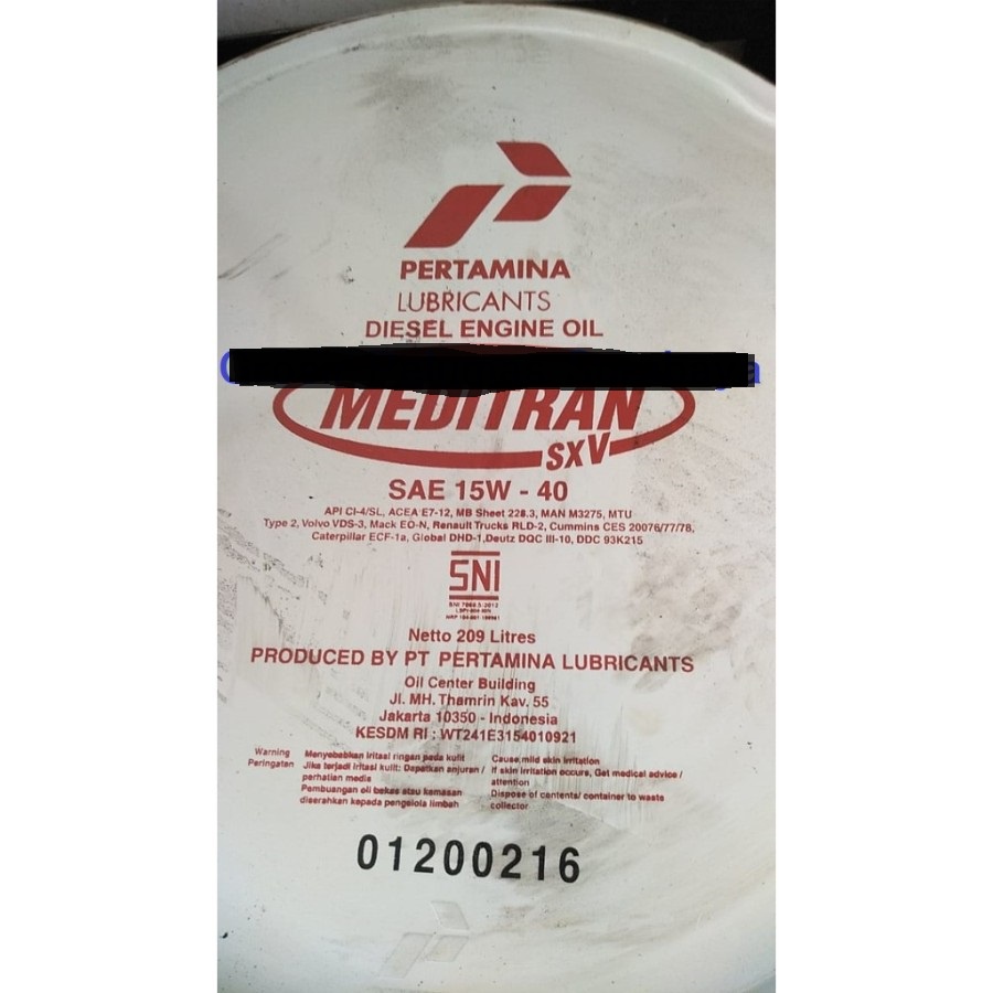 ECERAN Oli Meditran SX oli mesin Diesel sae 15w40 15w/40 Api CI-4 Ci4