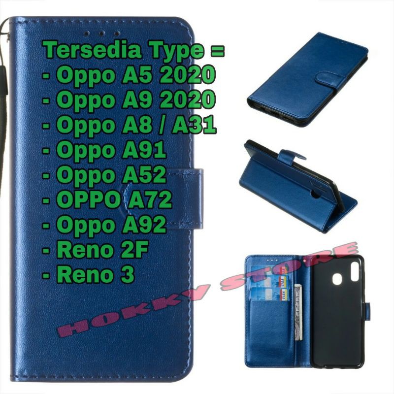Case Dompet Kulit Slot Kartu Oppo Reno 2F 3 3 Pro 4 4F 4 Pro 5 5F 5 Pro Flip Leather case wallet cas