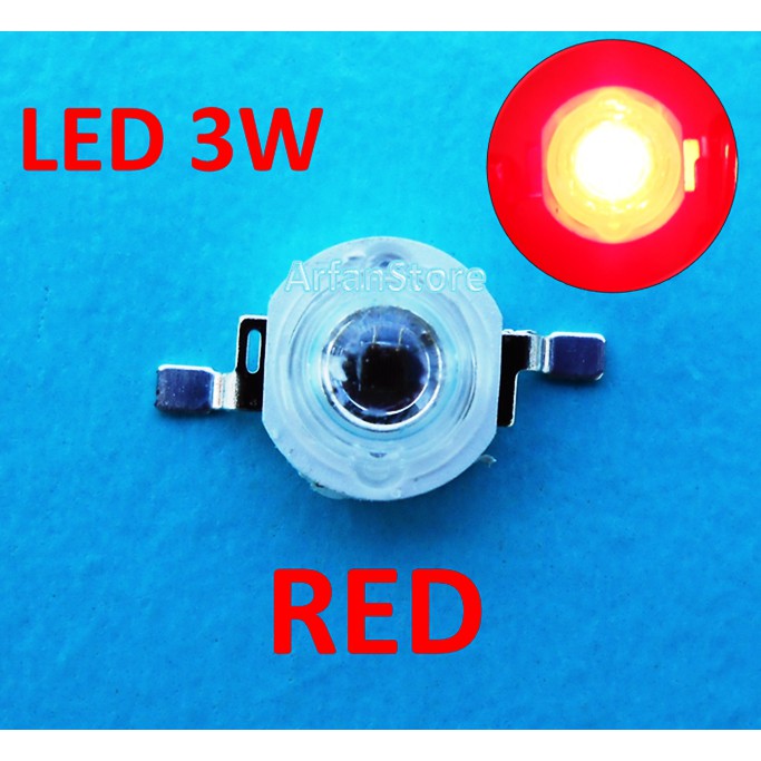 High Power LED HPL 3W RED Merah 620-630nm 2.0-2.2V 130-140LM