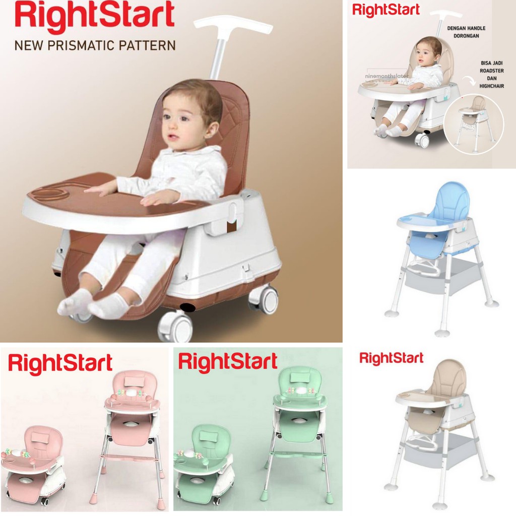 Makassar - Right Start ROADSTER High Chair 4 in 1 / Kursi Makan Bayi / High Chair Anak Roda