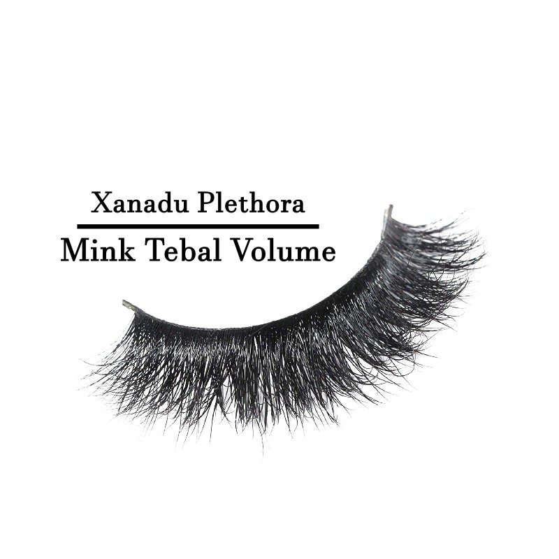 SL19 - Mink Tebal 001 Volume -  Xanadu Plethora - Bulu Mata Palsu Atas - Strip Lash - Faux Mink 3D