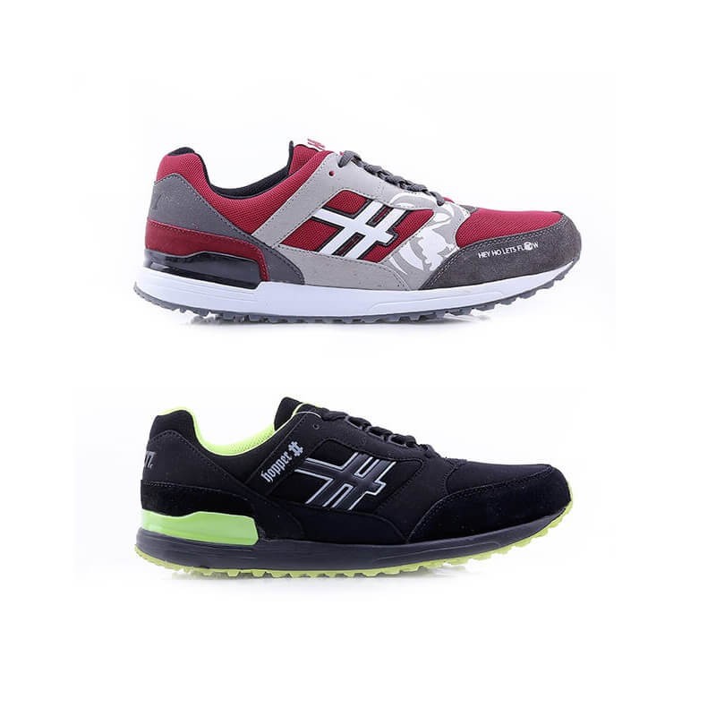 🔥BEST ITEM🔥 HURRICANE HOOPER MARK II Men Shoes Sepatu Sneaker Kets Pria Hitam - Merah H 5230