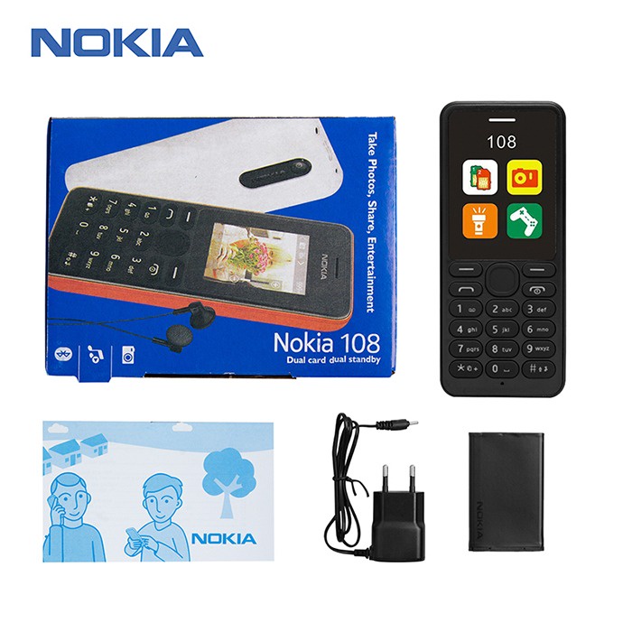 Nokia Jadul 108 HANDPHONE Nokia Hp murah Mobile Phone 2 SIM