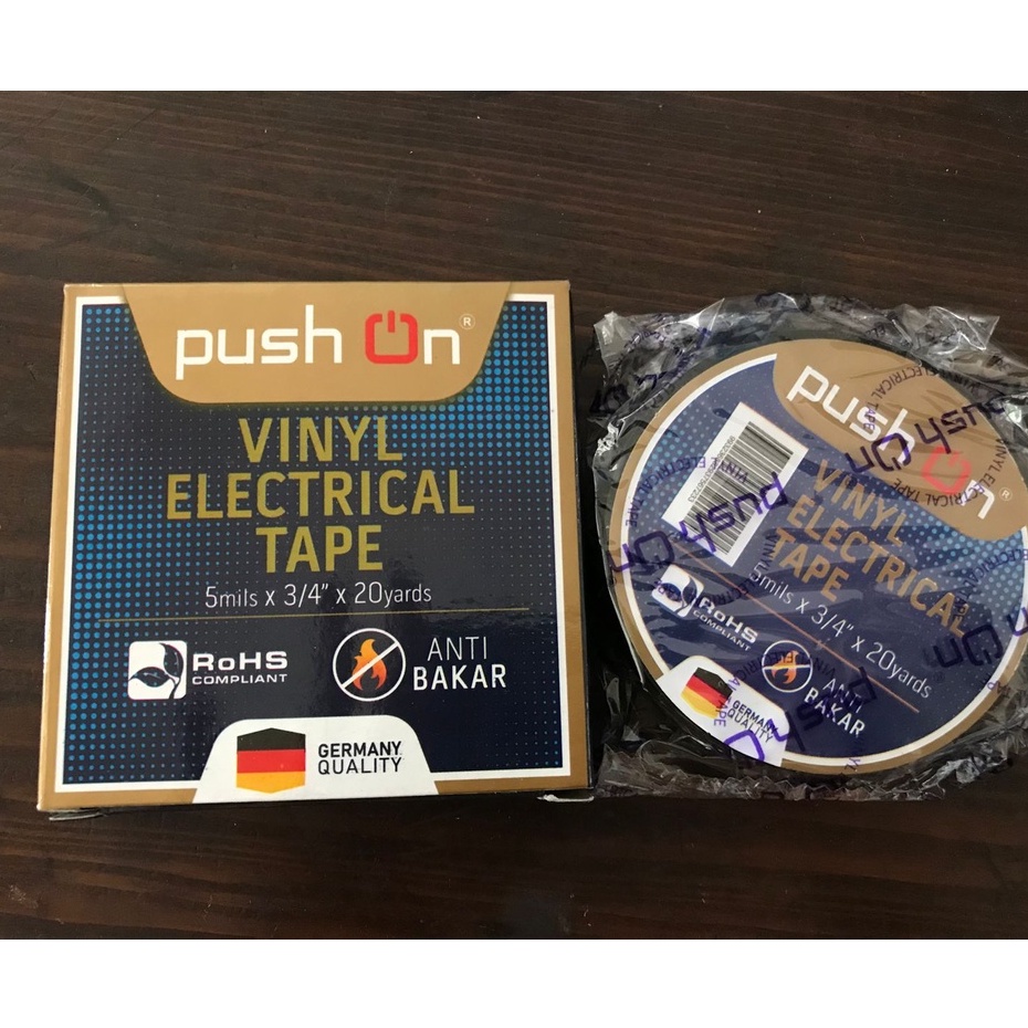

Isolasi Push On Isolasi Listrik Hitam Anti Bakar Vinyl Electrical Tape