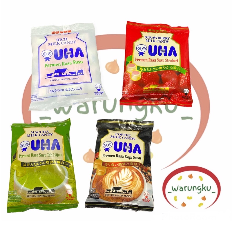 

Permen UHA 51gr 42gr JEPANG Macha Original Strawberry Candy Milk Rich